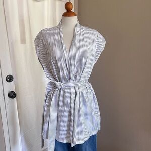 Zara Striped Wrap Top